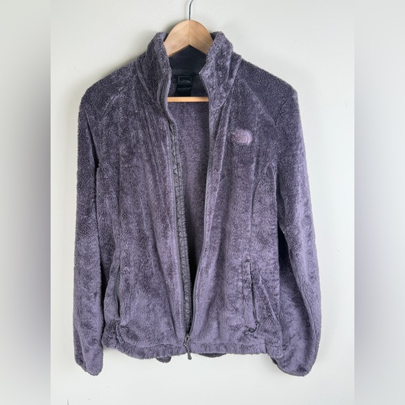 The North Face Osito Gray Full Zip Fleece Jacket Women's Size Medium Zip Pockets - Picture 2 of 14